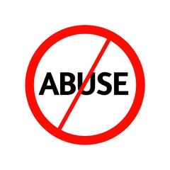 Poster - No abusing sign icon 