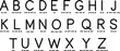 Morse Code Alphabet Letters Graphic Set - Transparent