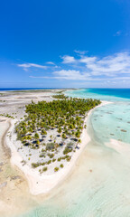 Wall Mural - aerial view of the tikehau atoll, french polynesia