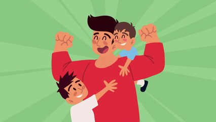 Poster - happy fathers day animation