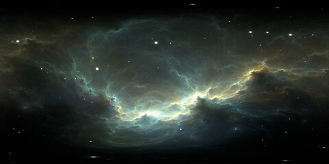 Wall Mural - space background with nebula and stars. environment 360 hdri map. equirectangular projection, spheri