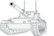 German Leopard I main battle tank . Detailed vector image of the tank
