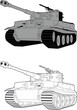 One of the most famous tanks of the Second World War is the Pz-VI Tiger. Undoubtedly a magnificent tank both externally and from the point of view of combat characteristics. Detailed vector image