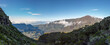 Wide view other the cliff od Cilaos cirque in Reunion Island, France.