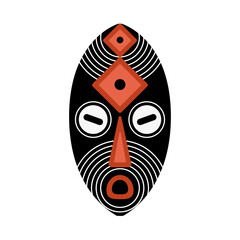 Sticker - african culture black mask