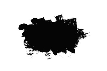 Poster - black stroke of paint isolated on white background