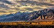 Eastern Sierra mountains with clouds