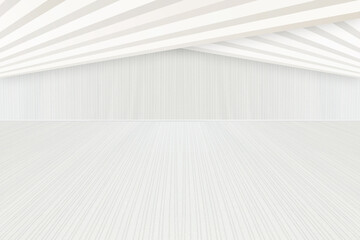 Poster - Interior wood grain floor and wall artificial space car advertising background