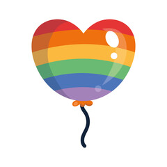 Sticker - lgbtq heart balloon helium