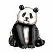 pandaCute big panda portrait. Vector illustration. Stylish image for printing on any surface