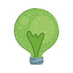 Sticker - green bulb eco energy