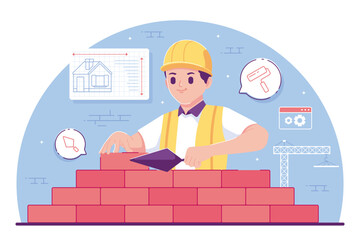 civil engineer character illustration