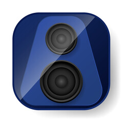 Wall Mural - 3d sound speaker music shiny effect. symbol design