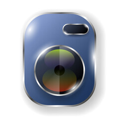 Wall Mural - 3d camera lens professional object shiny effect. symbol design