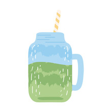 Detox Green Juice In Jar