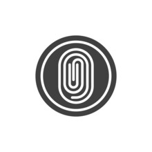 Fingerprint Verification Vector Icon