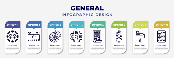 Poster - infographic template with icons and 8 options or steps. infographic for general concept. included te
