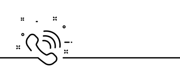 Poster - Call line icon. Dialed, Rejected and missed calls. connection, communication. conversion concept. one line style. Vector line icon for Business and Advertising