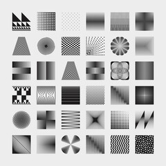 Poster - Abstract Vector Symbols Graphics Set With Random Effect Inspired by Brutalist Aesthetics Style