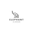 Elephant geometric logo icon design