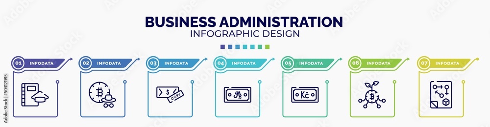 infographic for business administration concept. vector infographic ...