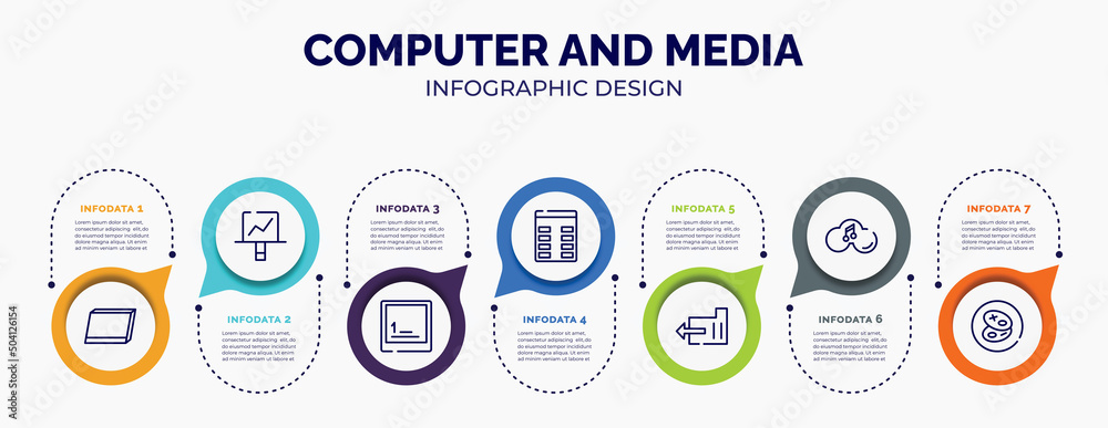 infographic for computer and media concept. vector infographic template ...