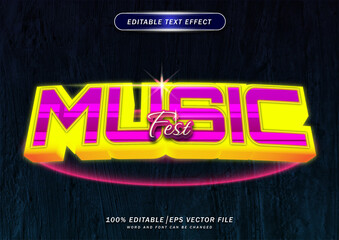 Poster - Luxury elegant music fest text editable effect