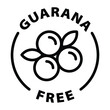 © Revolutionizzed - Guarana free black outline badge icon label isolated vector on transparent background
