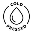 © Revolutionizzed - cold pressed black outline badge icon label isolated vector on transparent background