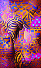 Abstract Vector Background With African Motifs In Yellow Sandy Brown Colors. Imitation Of Traditional Texture For Design And Creativity.