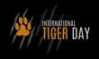 tiger footprints .suitable for international tiger day