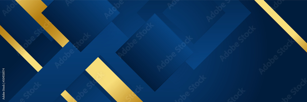 Abstract blue background with gold stripes Stock Vector | Adobe Stock