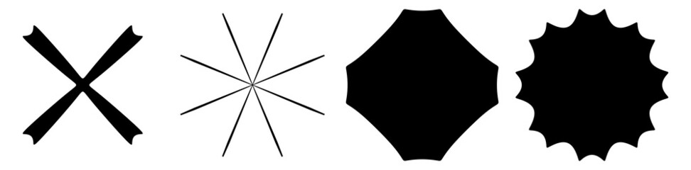 Aufkleber - Abstract geometric icon, symbol element shape