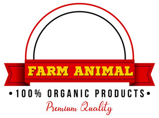 Poster - Logo design with words farm animal