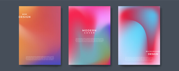 Abstract gradient poster and cover design. Vector illustration.