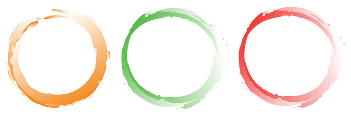 Poster - Grungy, textured circle element. Circular splatter shape