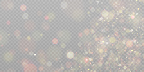 Leinwandbilder - Abstract highlights, bokeh of soft warm color glow. Vector illustration
