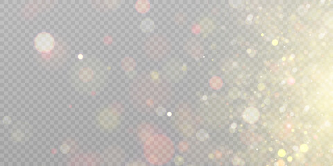 Wall Mural - Abstract highlights, bokeh of soft warm color glow. Vector illustration