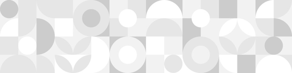 Wall Mural - trendy vector abstract geometric background with circles in scandinavian retro style, seamless cover