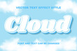 cloud 3d editable text effect font style template banner flyer typography