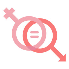 Sticker - gender equality flat icon