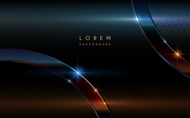 Wall Mural - abstract dark chrome background with circle elements