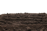 Fototapeta  - Black land for plant isolated on white background.