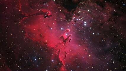 Wall Mural - The Eagle Nebula M16 in the constellation of Serpens. Elements of this picture furnished by NASA