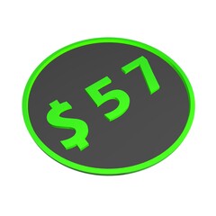 Poster - $57. Dollar sign. Shopping, price tag, money. 3d rendering.