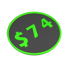 Poster - $74. Dollar sign. Shopping, price tag, money. 3d rendering.