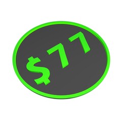 Poster - $77. Dollar sign. Shopping, price tag, money. 3d rendering.