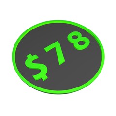 Poster - $78. Dollar sign. Shopping, price tag, money. 3d rendering.