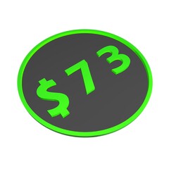 Poster - $73. Dollar sign. Shopping, price tag, money. 3d rendering.