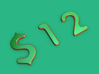 Poster - $12. Finance, dollars, money. Sale or exchange. Green volume number. 3D rendering.